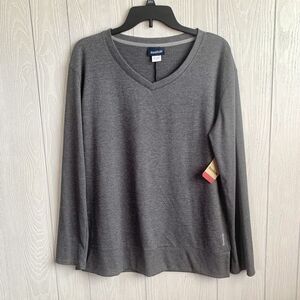 Reebok Gray V-Neck Sweatshirt Size Large NWT